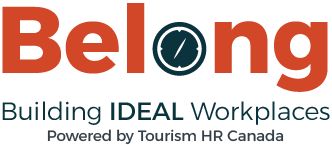 Belong logo with the tagline Building IDEAL Workplaces powered by Tourism HR Canada