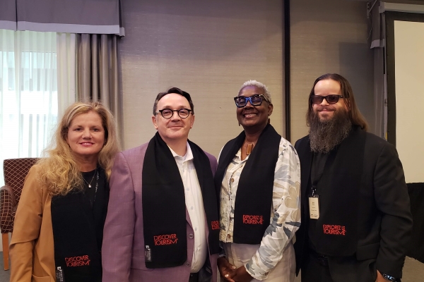 Pictured left to right: Darlene Grant Fiander, President, Tourism Industry Association of Nova Scotia, and Executive Director, Nova Scotia Tourism Human Resource Council, and Chair of the Tourism HR Canada Board of Directors; Philip Mondor, President and CEO, Tourism HR Canada; Sharon Banfield-Bovell, Director of Resource Mobilization and Development, Caribbean Tourism Organization; and Joe Baker, Tourism HR Canada Board Member and Dean at the Okanagan College School of Business.