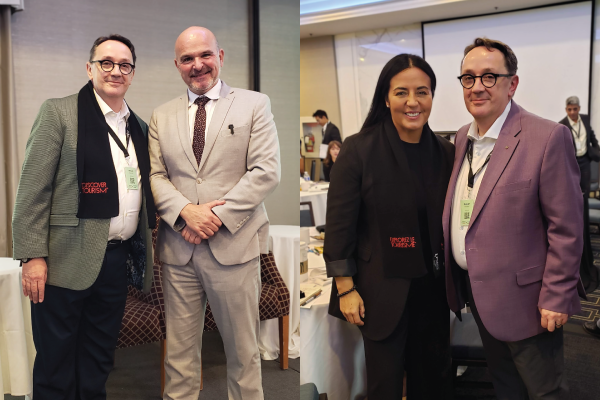 Photographs of Tourism HR Canada President and CEO Philip Mondor with each of Minister Martinez Ferrada and Minister Boissonnault