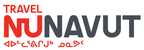 Logo for Travel Nunavut with indigenous script below.